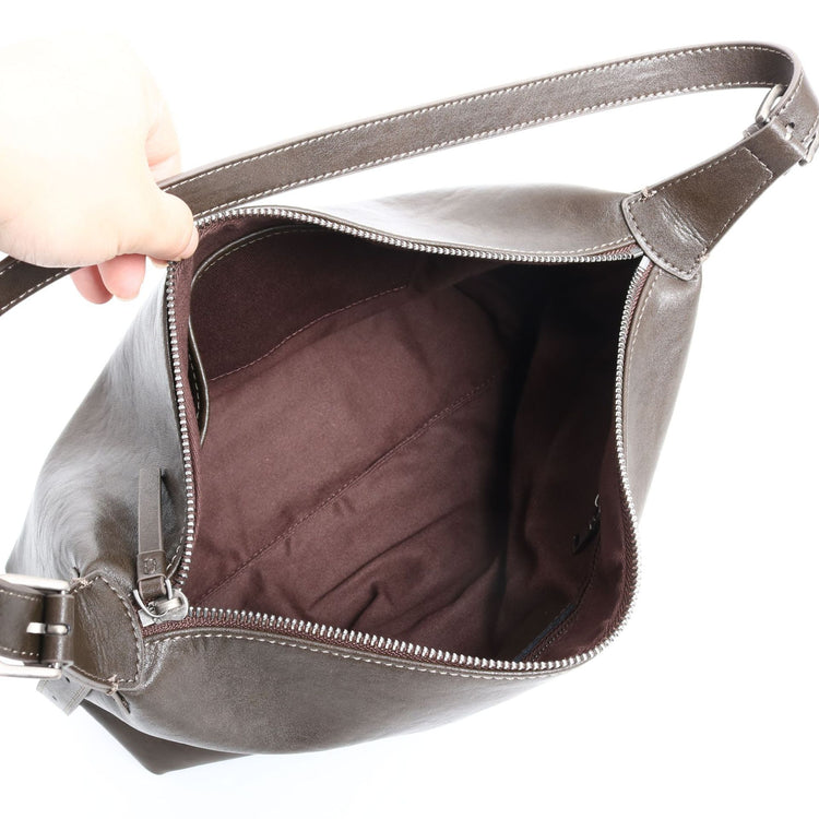 質感真皮|優質植鞣真皮Hobo托特包女大容量單肩通勤包高級質感斜挎包餃子包「3666」24.10-4