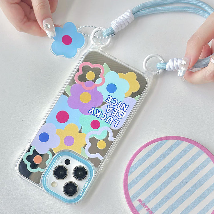 手機殼|掛繩鏡面殼13promax日韓蘋果15手機殼iPhone14pro適用12批發「WM0632」24.07
