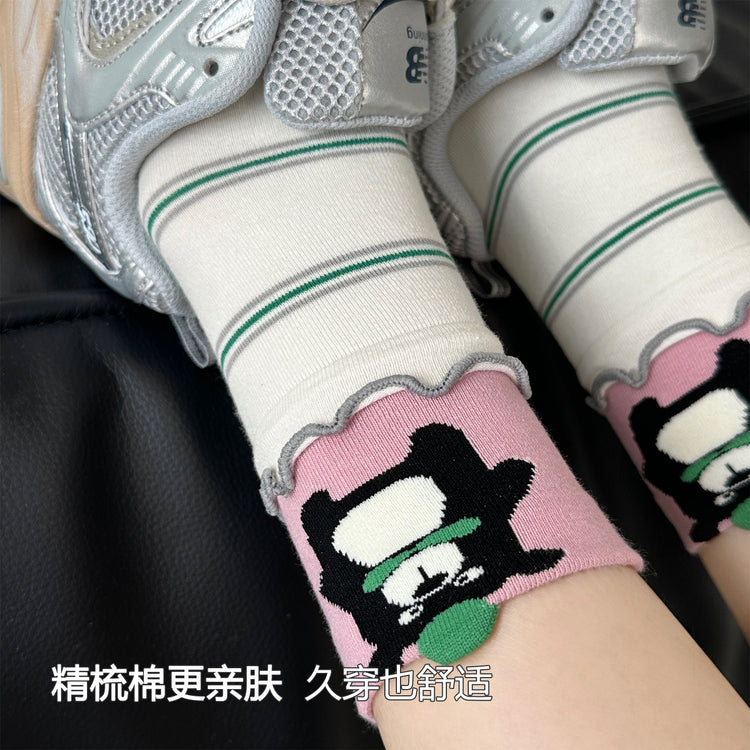 女襪|立體卡通圖案襪子可愛學院風彈力無骨短襪棉質吸汗透氣襪子「MK5119」25.08-2