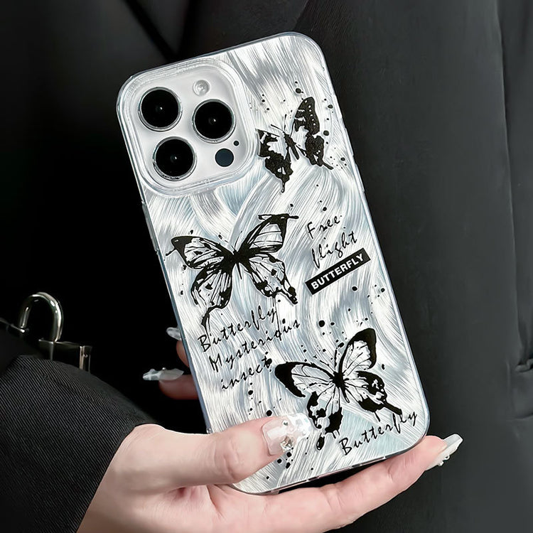 手機殼|iPhone15Promax大孔透明13羽紗11批發適用12Pro蘋果14手機殼「LR0433」24.07