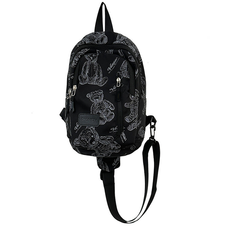 致青春|日系ins風休閒小挎包輕便書包森系小清新甜美女孩逛街大容量胸包「6081-118」24.06-4