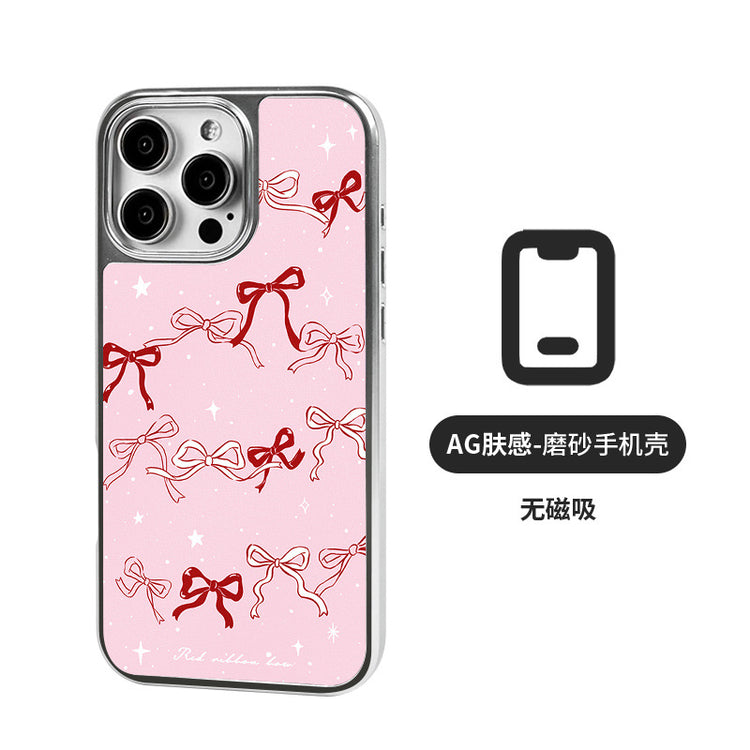 手機殼|蘋果16手機殼ins風磁吸AG磨砂碳纖紋12適用iPhone14Pro小米15「LR1370」25.05-2