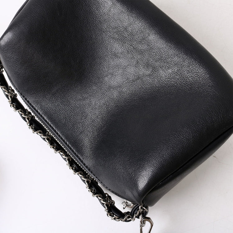 質感真皮|2025新款高級感枕頭包女牛皮大容量手提單肩包斜背包小眾設計包包「7014」25.07-1