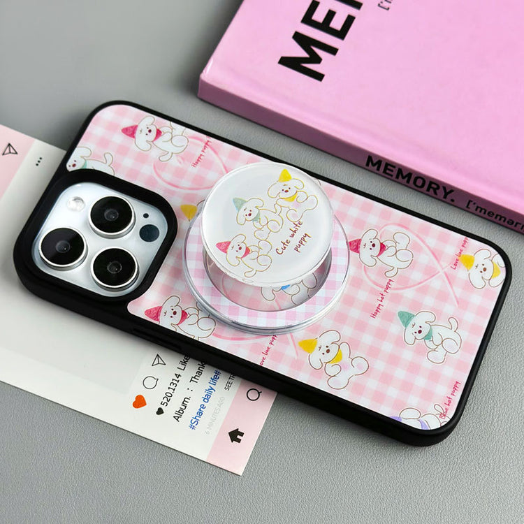 手機殼|蘋果16手機殼15磁吸磨砂黑框殼13適用iPhone14Promax磁吸支架「LR1176」24.12-2