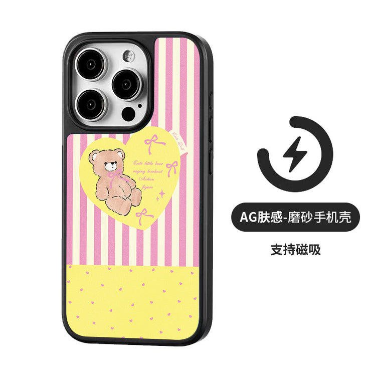 手機殼|蘋果16手機殼15iPhone14pro適用13卡通12Pro磁吸AG磨砂碳纖紋「LR1410」25.04-2