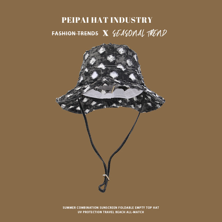 流行帽子|個性水洗破洞牛仔漁夫帽女夏季防曬遮陽帽韓版復古百搭戶外登山帽「C4967」25.03-2