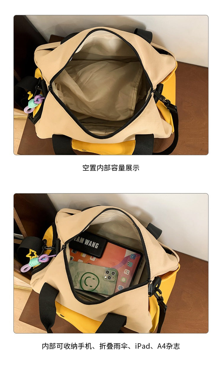 致青春 | 新款旅行包輕便大容量男女斜背包運動健身包乾濕分離獨立鞋倉背包「8007-131」24.07-3