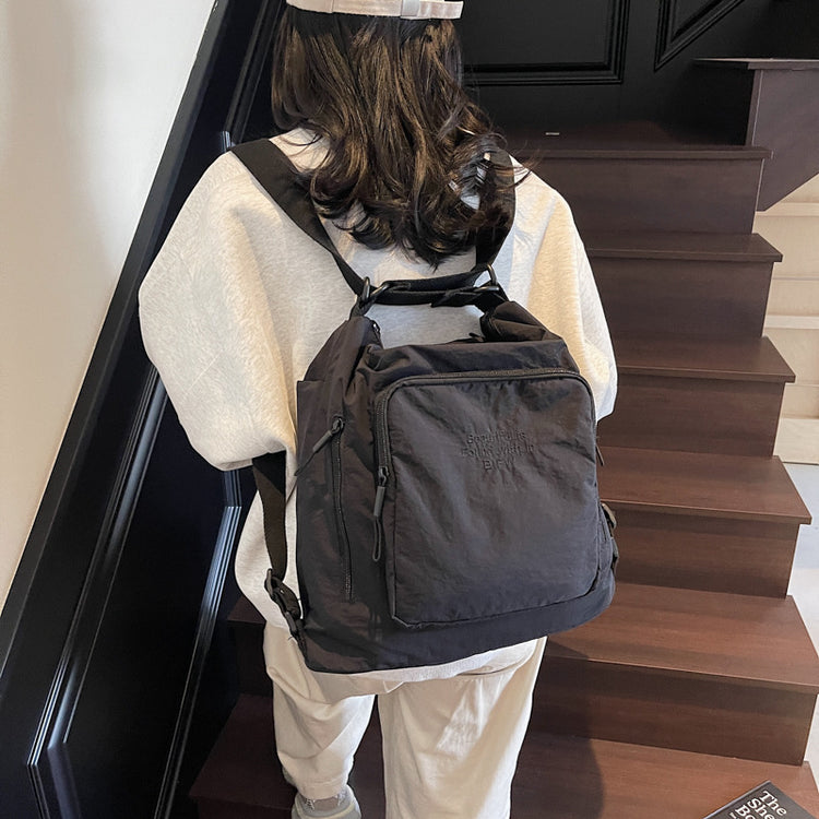 致青春|休閒簡約單肩包大容量旅行多功能托特包時尚輕便多背法雙肩包批發「2509-129」25.05-2