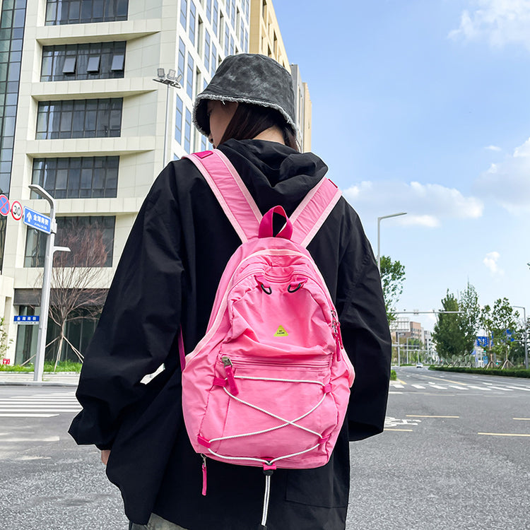 致青春|旅遊輕便小背包女2024新款戶外登山包超輕防細雨尼龍休閒小書包男「8019-128」24.10-1