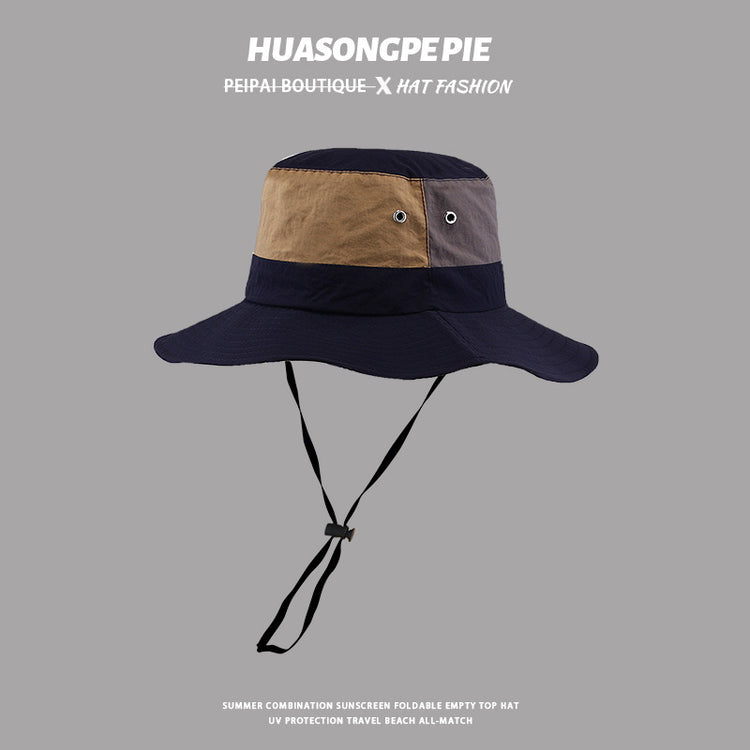流行帽子|戶外登山漁夫帽女夏季高級感顯臉小防曬帽休閒百搭登山釣魚帽子男「C3641」24.01-4