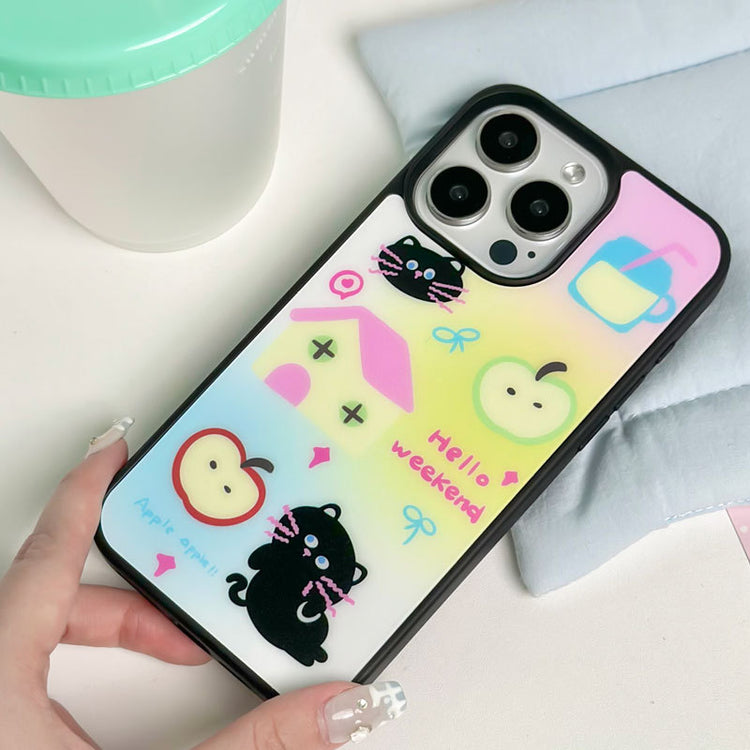 手機殼|13磨砂黑框殼蘋果16手機殼女iPhone15Promax批發14Pro適用12「WL0136」24.10-2