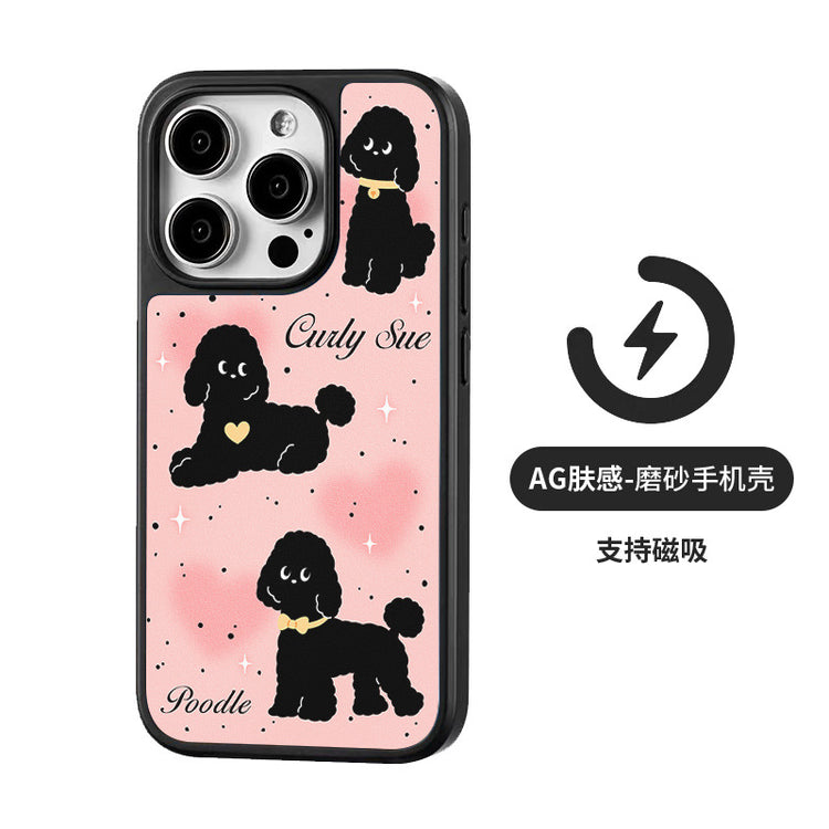手機殼|iPhone16Pro卡通手機殼蘋果15Promax磁吸AG磨砂碳纖紋14適用「WYB2013」25.05-1