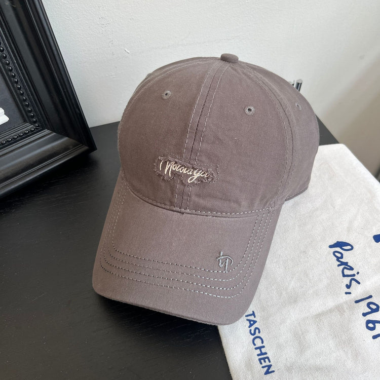 流行帽子|新款字母刺繡棒球帽春秋季韓版百搭簡約純色情情侶校園休閒鴨舌帽「C4893」25.01-2