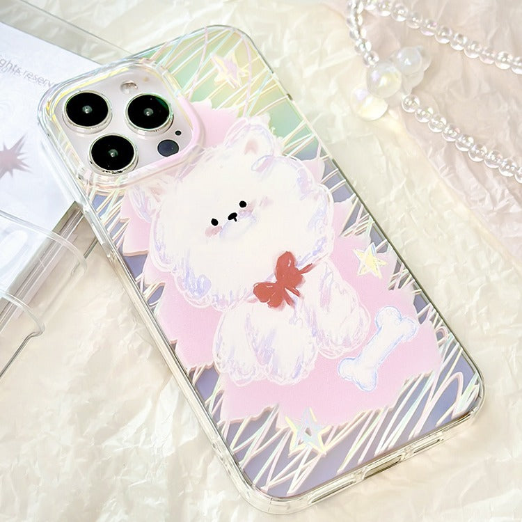 手機殼|iPhone15pro羽紗手機殼女蘋果14大孔透明13/12Pro適用11「LR0942」24.07