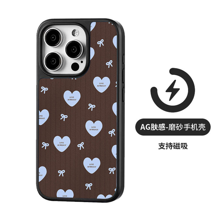 手機殼|蘋果13手機殼磁吸AG磨砂碳纖紋iPhone15pro適用13女16Promax「LR1423」25.04-2