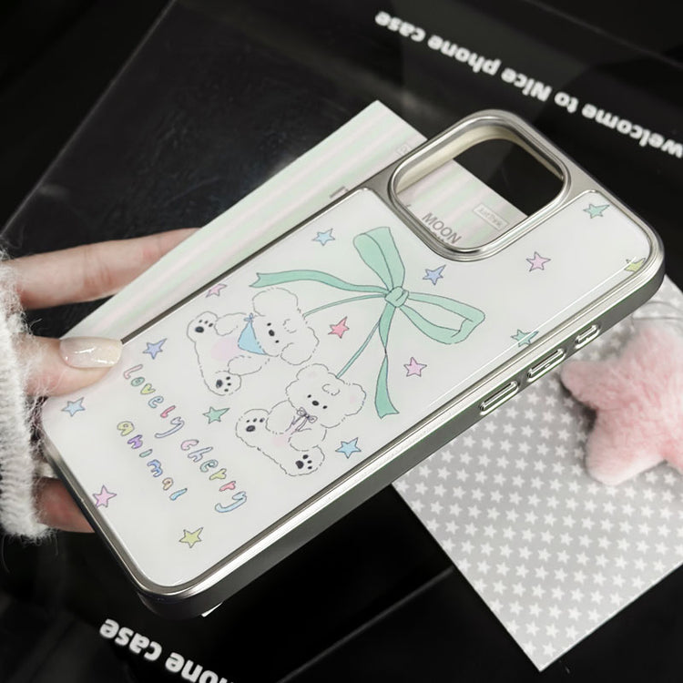 手機殼|蘋果15ProMax手機殼16plus電鍍銀邊滴膠適用iPhone14Pro高級「LR1572」25.04-4