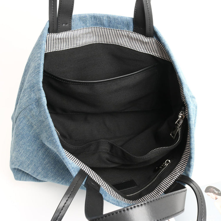 質感真皮|2024新款百搭高級感牛仔頭層牛皮托特包大容量單肩女包慵懶風「3532-1」24.06-4