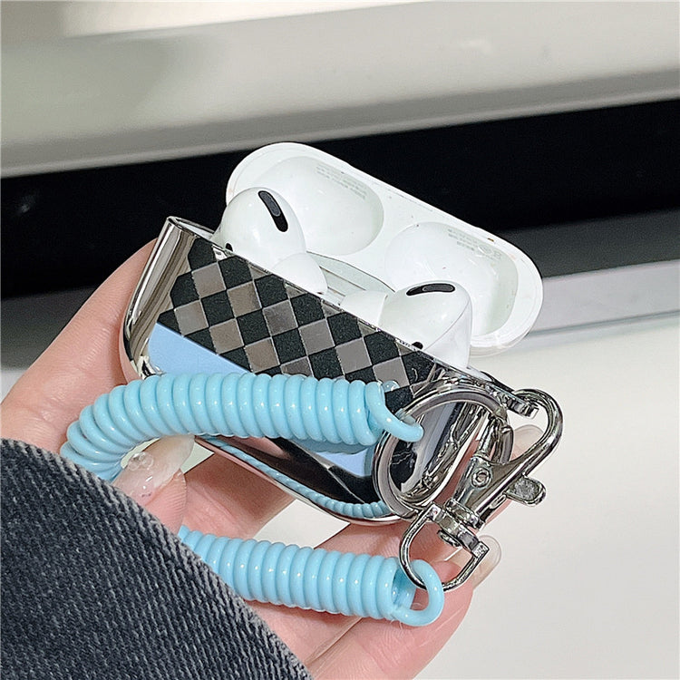 耳機套|適用airpods棋盤格蘋果藍牙電鍍耳機套airpodspro掛繩2/3代「BQ2592」24.07