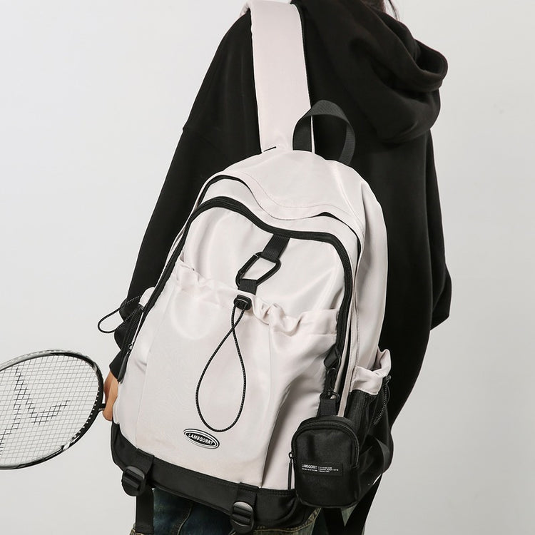 致青春|雙肩包日系大容量背包 原宿簡約休閒國高中學生書包抽繩設計後背包「8819-134」24.10-3