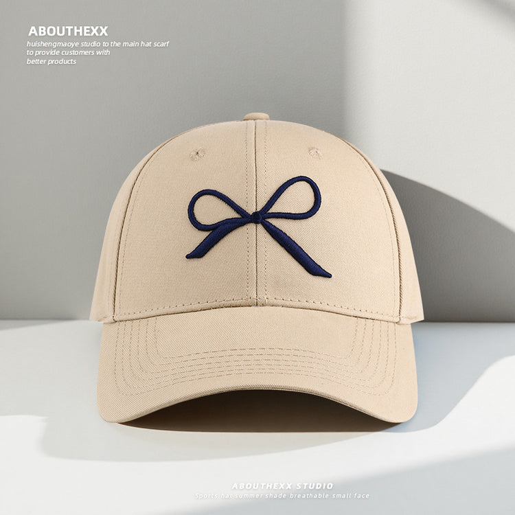 流行帽子|ins韓版蝴蝶結硬頂帽子女 時尚百搭棒球帽戶外休閒顯臉小鴨舌帽潮「C3831」25.09-3