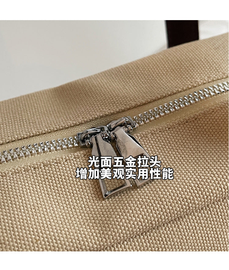 致青春|大容量帆布包女2025新款復古洋氣單肩包上班通勤托特包「6673-125」25.10-4