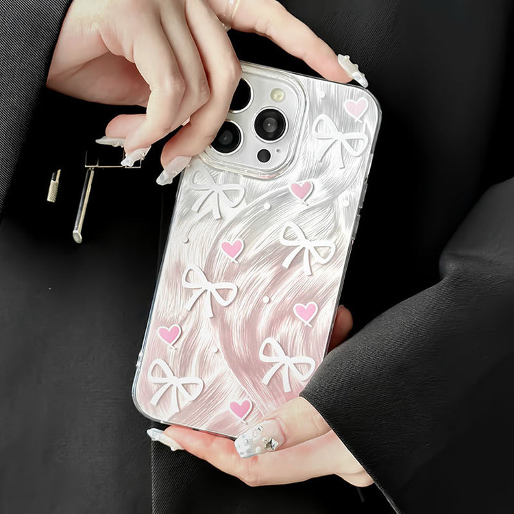 手機殼|iPhone手機殼15Promax適用蘋果14Pro大孔透明13羽紗ins風12「WM0639」24.07