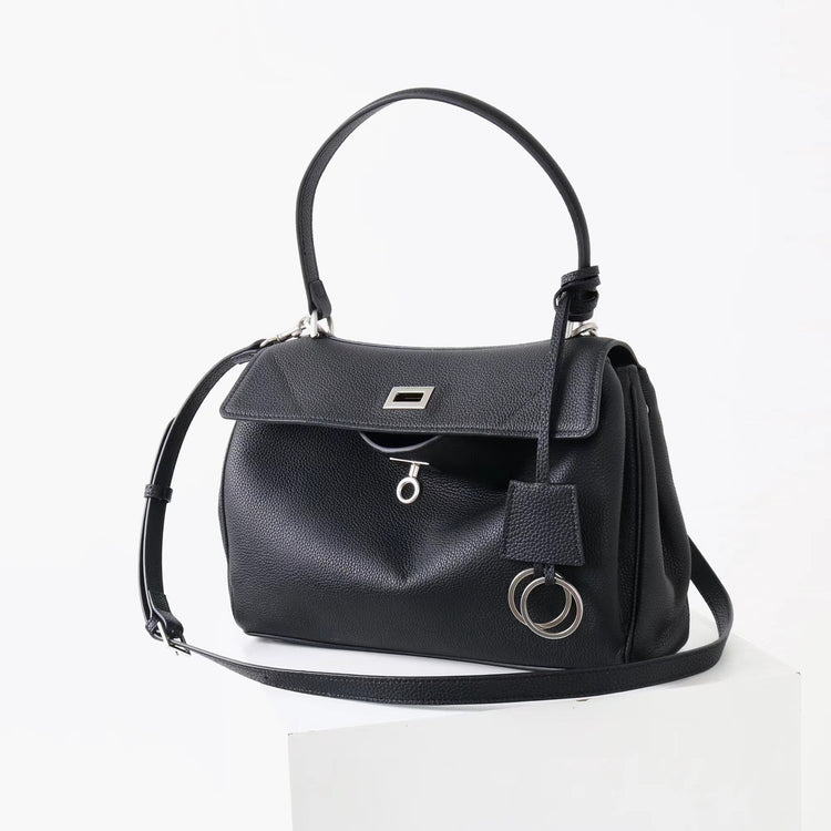 質感真皮|2025新款togo牛皮B家同款鬆弛感大小號真皮鎖扣手提包單肩斜挎包「X5133 D5134」25.12-1