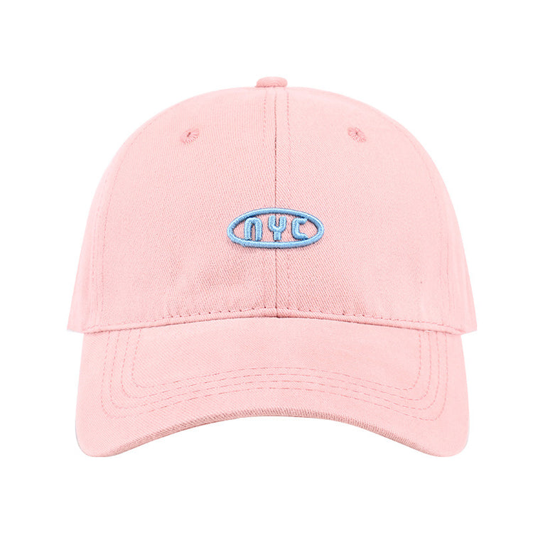流行帽子|時尚字母刺繡帽子男女四季百搭休閒棒球帽戶外顯臉小遮陽鴨舌帽子「C3635」25.07-4