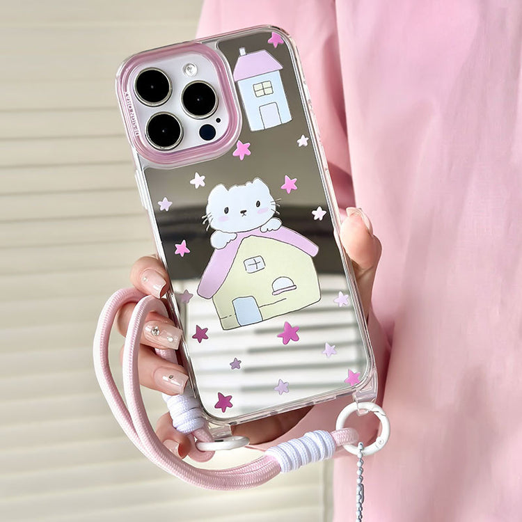 手機殼|蘋果15手機殼iPhone14pro適用12掛繩鏡面殼13promax卡通11「WL0038」24.07