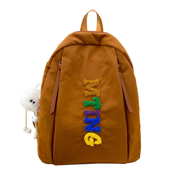 致青春|文藝簡約雙肩包女輕便外出旅行背包2025新款韓版時尚大學生書包「644-128」25.03-4