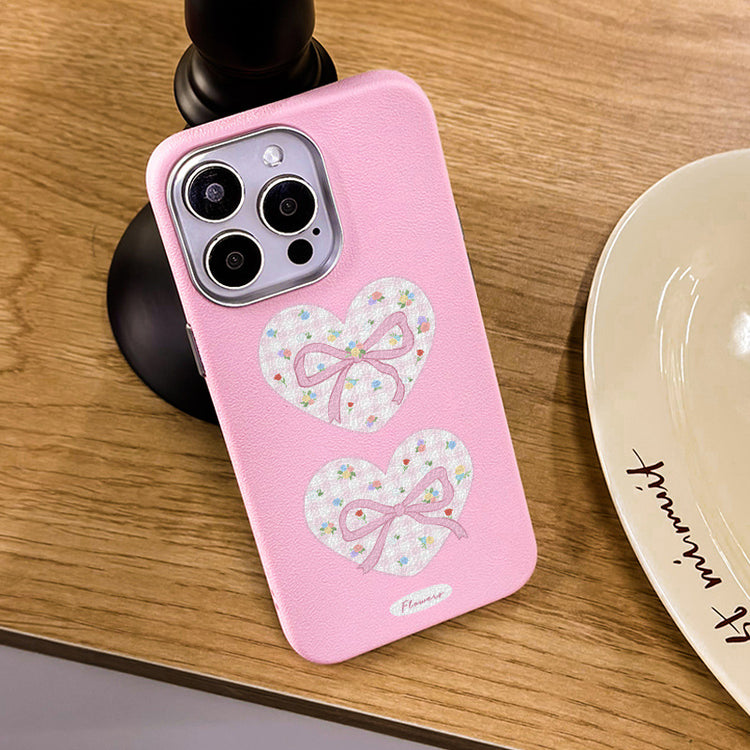 手機殼|iPhone16適用15愛心ins風14Promax蘋果13手機殼12Pro銀框皮紋「WMWM3296」25.04-3