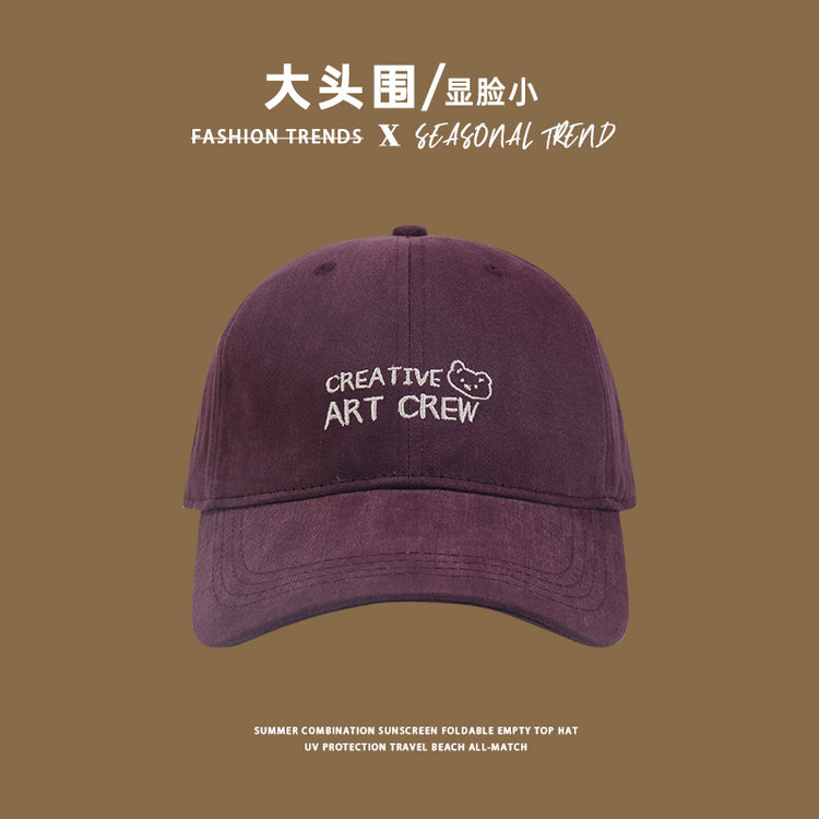 流行帽子|韓系早春大頭圍棒球帽女2025新款加大加深顯臉小遮陽帽運動鴨舌帽「C4897」25.01-1