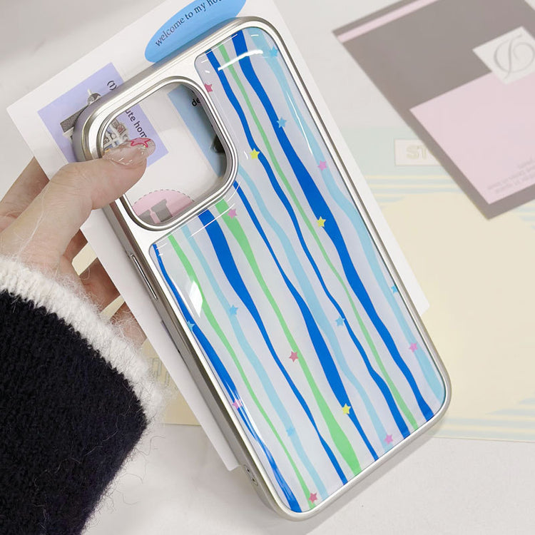 手機殼|iPhone16pro手機殼15蘋果14適用13Promax電鍍銀邊滴膠華為P70「LR1541」25.03-2