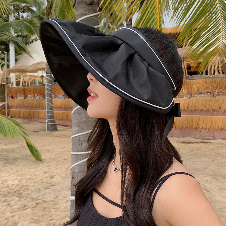 流行帽子|夏季新款防紫外線帽子女大帽檐遮陽漁夫帽戶外出遊百搭防曬太陽帽「C2031A」25.04-3
