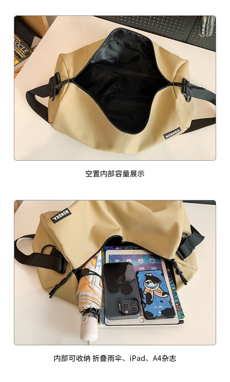 致青春|帆布包包女包2024春夏新款潮時尚帆布單肩包小眾時尚枕頭包「9904-122」24.04-5