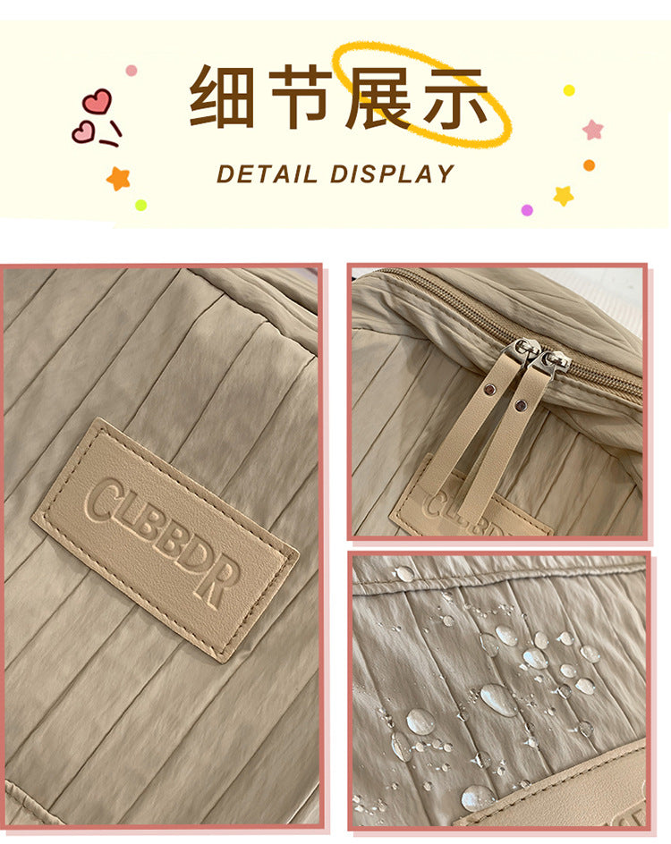 致青春|森系國中生少女書包輕便通勤百搭旅行背包簡約純色大容量雙肩包「179-126」25.03-3