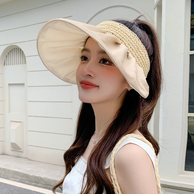 流行帽子 | 夏季大檐可折疊帽子女防紫外線空頂帽戶外顯臉小防曬太陽帽百搭潮「C5206」25.04-5