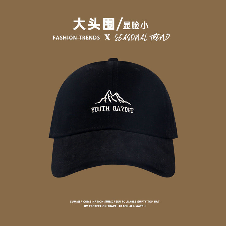 流行帽子|帽子大頭圍棒球帽女春夏新款休閒遮陽帽加深加大顯臉小鴨舌帽子男「C4898」25.01-1