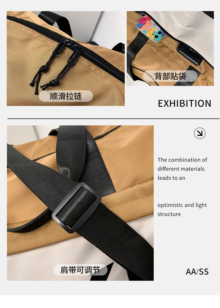 致青春 | 大容量旅行包手提短途出差行李包游泳瑜珈乾濕分離健身包批發「5010-130」25.04-4
