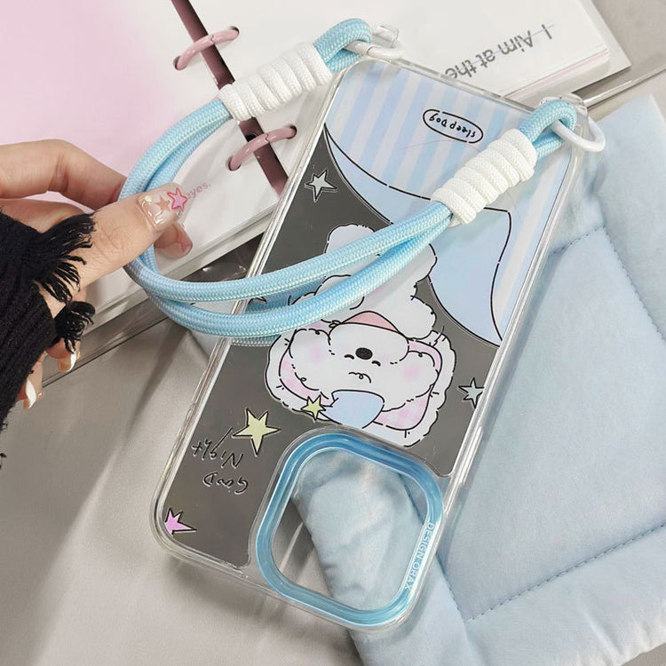 手機殼|蘋果16手機殼15pro適用14掛繩鏡面iPhone批發12女款13promax「5LR1267」25.03-4