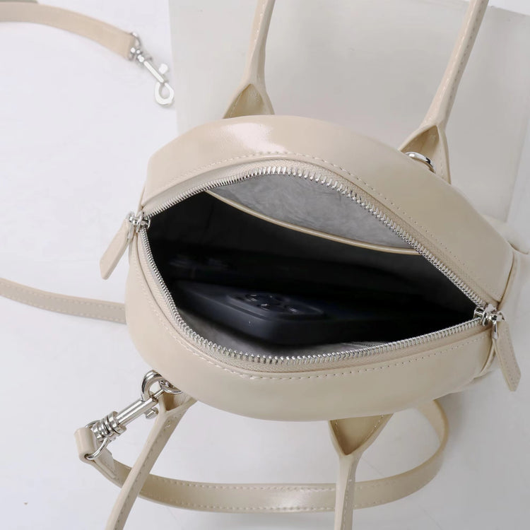 質感真皮|2025新款優質油蠟皮日式小眾貝殼包純日韓風手提單肩斜挎包女百搭「2532」25.02-2