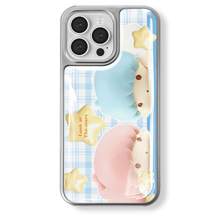 手機殼|iPhone17Pro手機殼15蘋果16適用ins風華為PURA80電鍍銀邊滴膠「LR2005」25.09-3