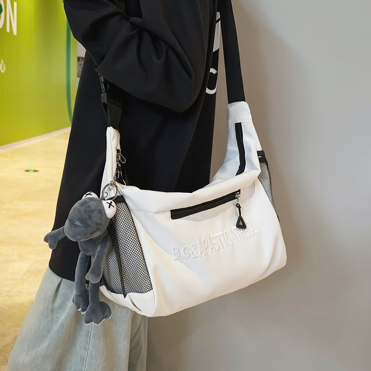 致青春|簡約百搭肩包潮酷少女學生斜背包輕便外出休閒旅行大容量斜背包「229-122」24.12-5