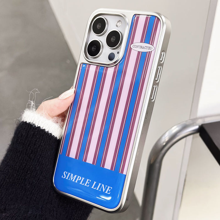 手機殼|蘋果15ProMax手機殼14plus電鍍銀邊滴膠適用iPhone16Pro高級「LR1585」25.04-4