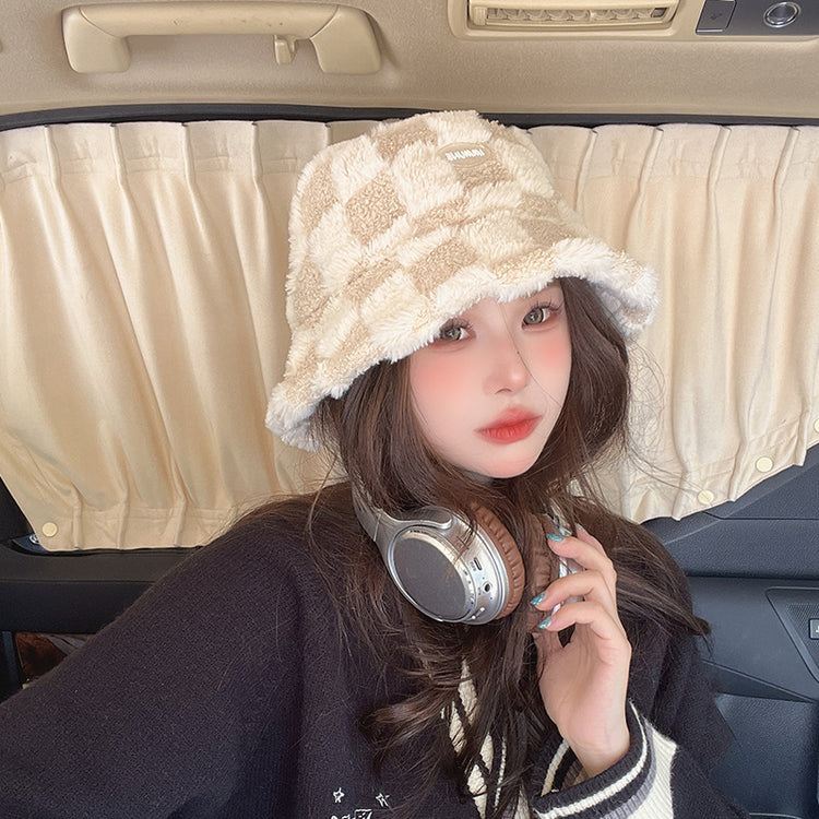 流行帽子|帽子女秋冬防風漁夫帽加厚保暖大頭圍百搭盆帽可愛顯臉小水桶帽潮「C2835」24.11-4