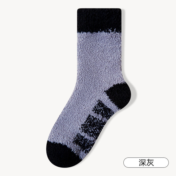 女襪|加絨加厚襪子男秋冬季蓄熱保暖珊瑚絨襪彈力舒適好搭諸暨襪子批發「AD2421」24.12-1