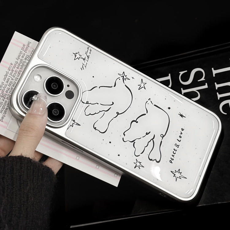 手機殼|蘋果16手機殼15適用iPhone14pro電鍍銀邊滴膠13小米14保護套「LR1536」25.03-4