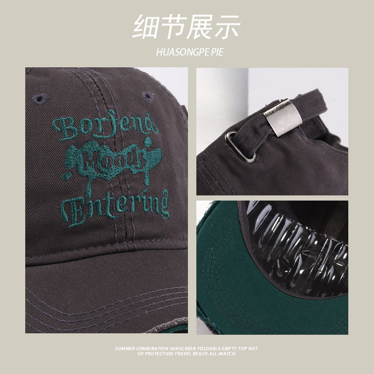 流行帽子|帽子春夏帽子遮陽帽女防曬防紫外線時尚遮臉鴨舌帽戶外學生棒球帽「C3656」24.02-2