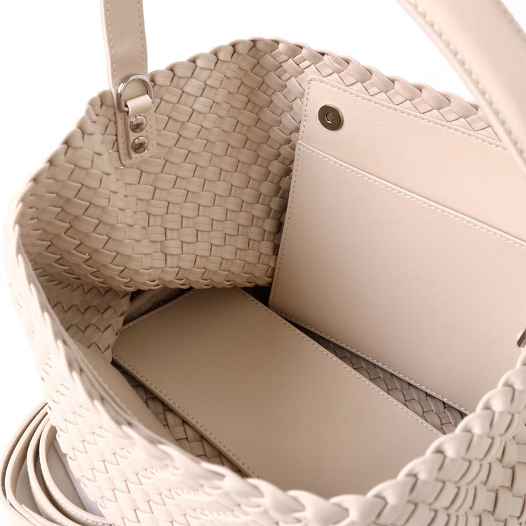 質感真皮|2025新款編織托特包女新款小眾設計高級感通勤大容量單肩腋下包包「7030」25.06-3