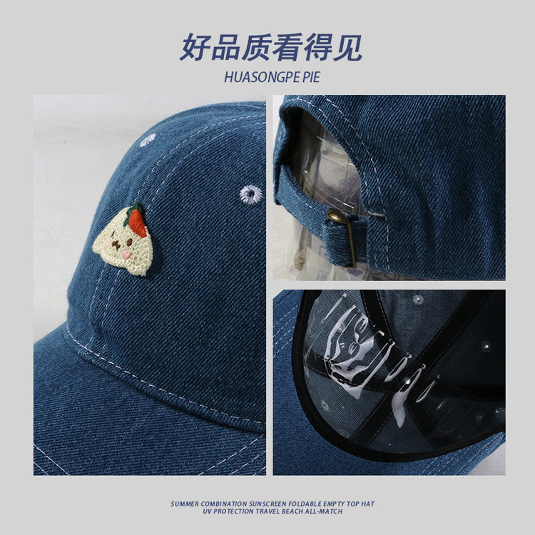 流行帽子|牛仔棒球帽夏季女原創百搭先聯繫防曬帽戶外出行旅遊百搭鴨舌帽男「C4155」24.07-2